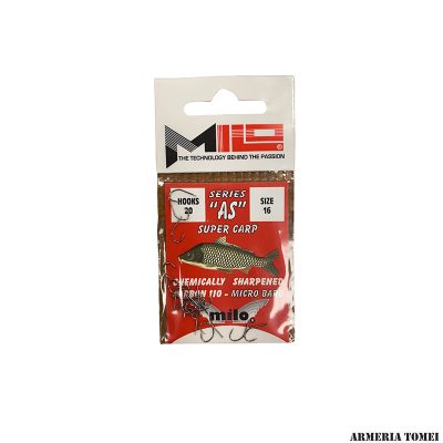 MILO - CARBON 110 MICRO BARB SERIES "AS" 20 HOOKS / SIZE 16