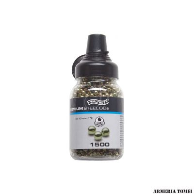 PALLINI ARIA COMPRESSA - WALTHER - PREMIUM STEEL BBs cal. 4,5mm (.177) (1500 pz)