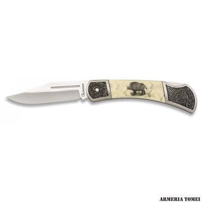 ALBAINOX - COLTELLO DECORATO CINGHIALE - LAMA 8CM