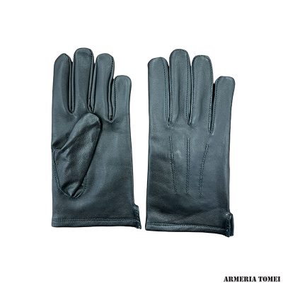 GUANTI IN PELLE NERI IMBOTTITI ADATTO PER FORZE DELL'ORDINE