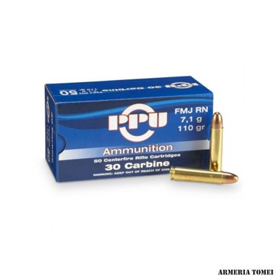 PPU PARTIZAN - 30 CARBINE FMJ RN 110GR