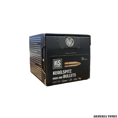 PALLE DA RICARICA - RWS - KEGELSPITZ 5,6mm / .224 • 4,8g / 74gr (50 PZ)