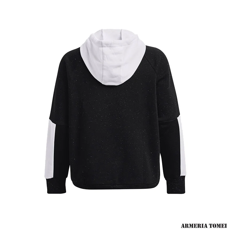 UNDER ARMOUR - DONNA - RIVAL + FLEECE Black / White - immagine 2
