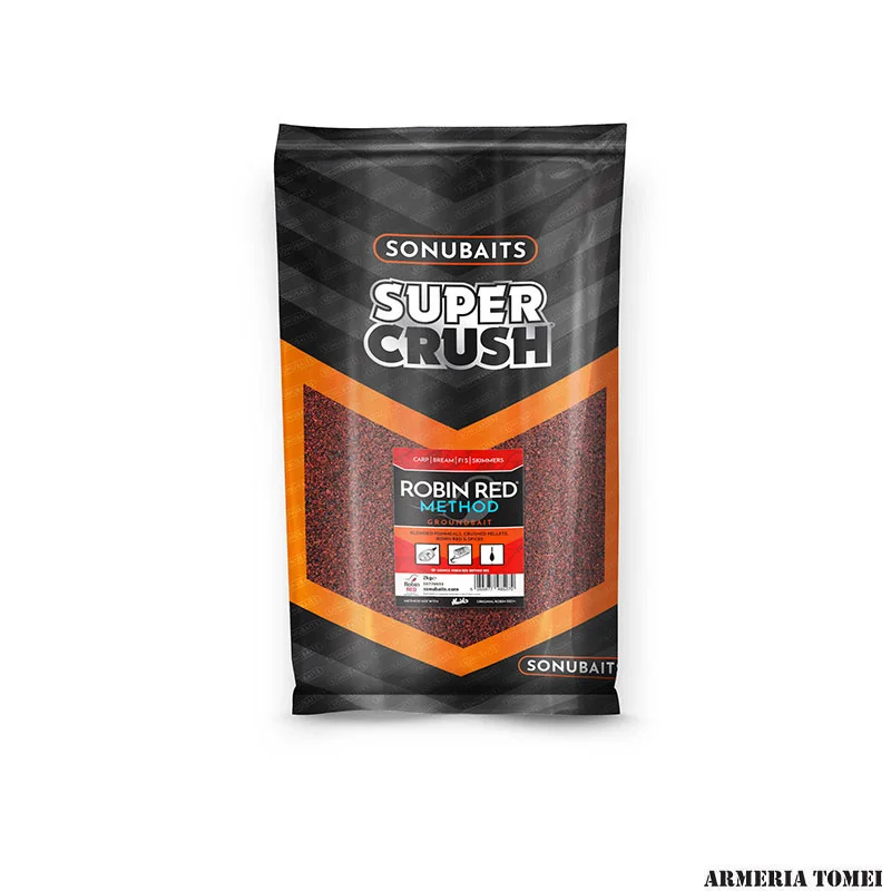 SONUBAITS - SUPERCRUSH ROBIN RED METHOD GROUNDBAIT 2kg