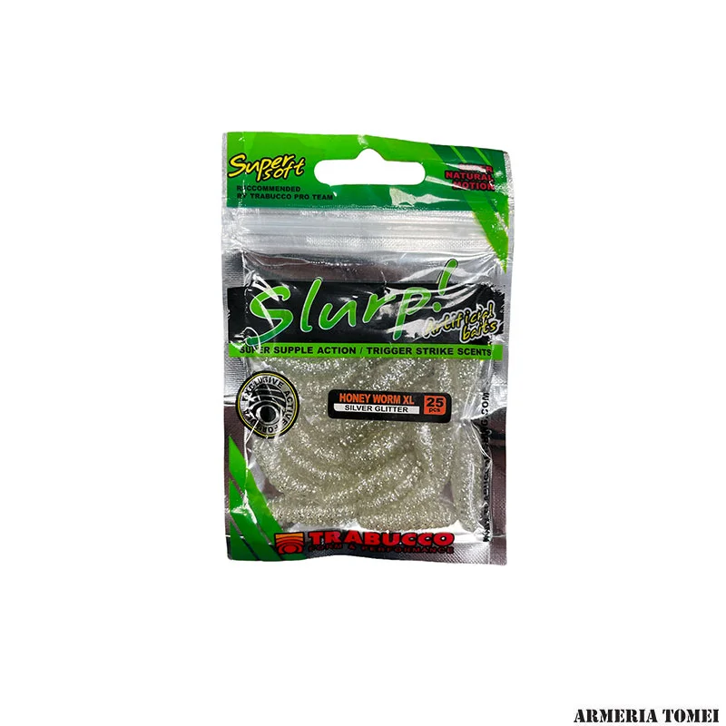 TRABUCCO - SLURP! HONEY WORM XL SILVER GLITTER (25pz)
