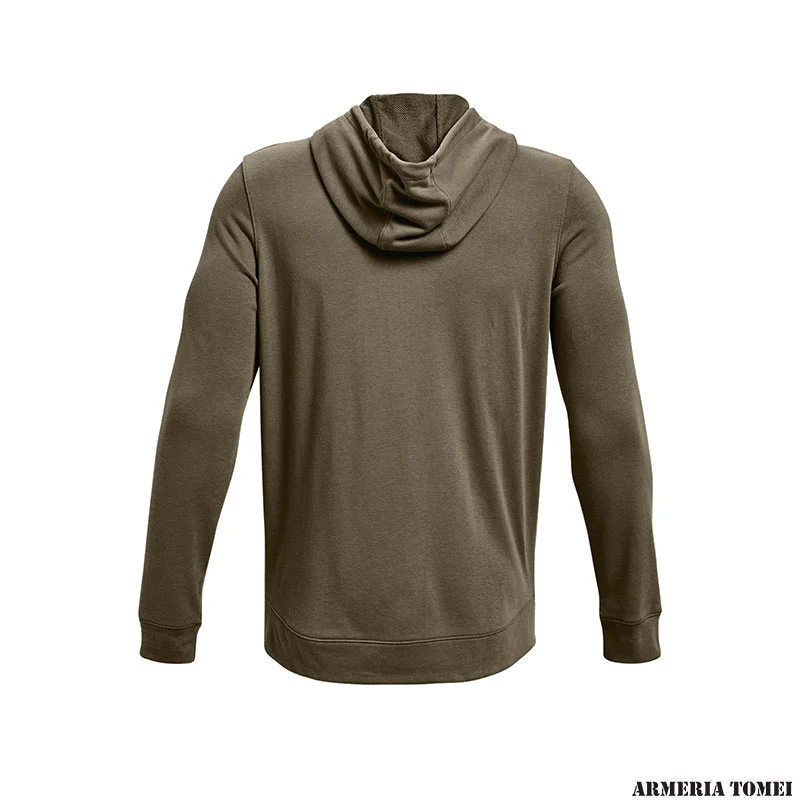 UNDER ARMOUR - UOMO - RIVAL TERRY FULL ZIP Tent / Onyx White - immagine 2