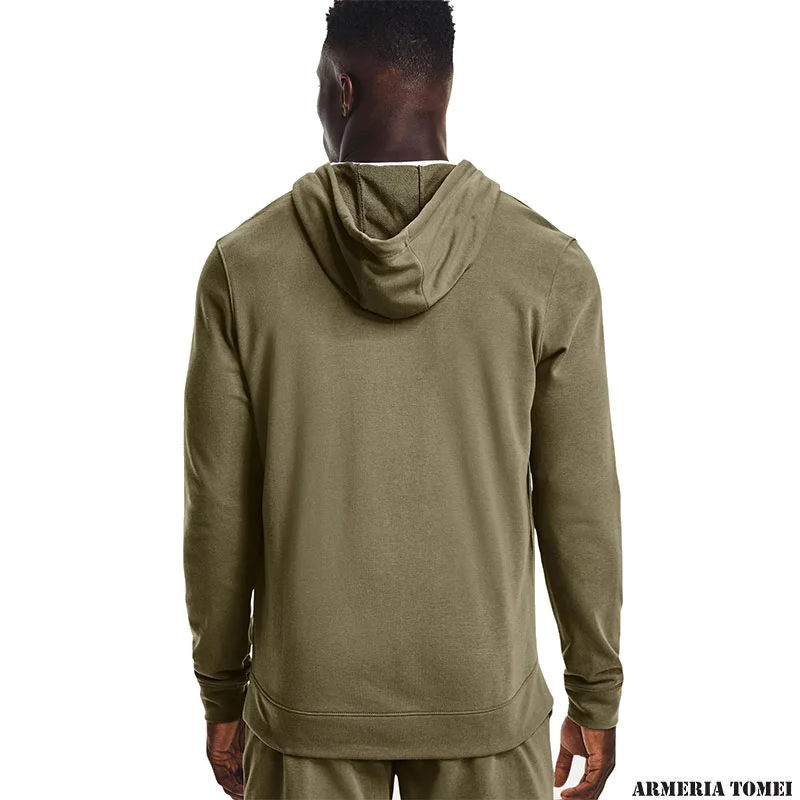 UNDER ARMOUR - UOMO - RIVAL TERRY FULL ZIP Tent / Onyx White - immagine 4