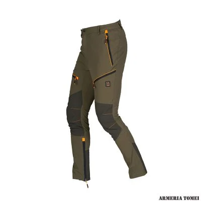 UNIVERS - PANTALONE ELASTICIZZATO HAWK VERDE/ARANCIO