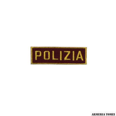 TOPPA CON VELCRO RICAMATO POLIZIA DI STATO