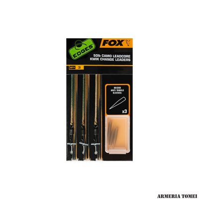 FOX - EDGES™ 50LB CAMO LEADCORE KWIK CHANGE LEADERS