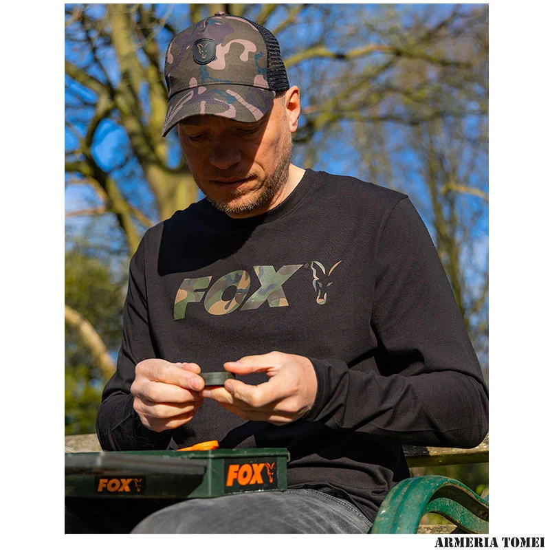 FELPA - FOX - LONG SLEEVE BLACK/CAMO - immagine 3