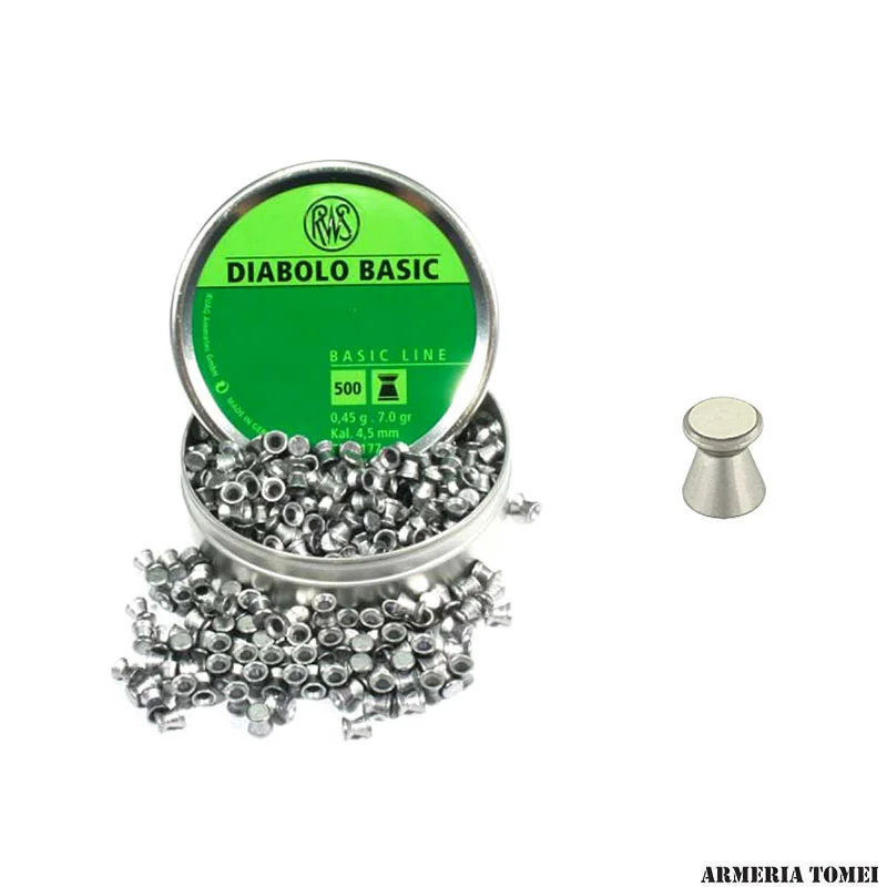 RWS – DIABOLO BASIC LINE 0,45g | 7.0gr cal. 4,5mm (.177) (500pz ...