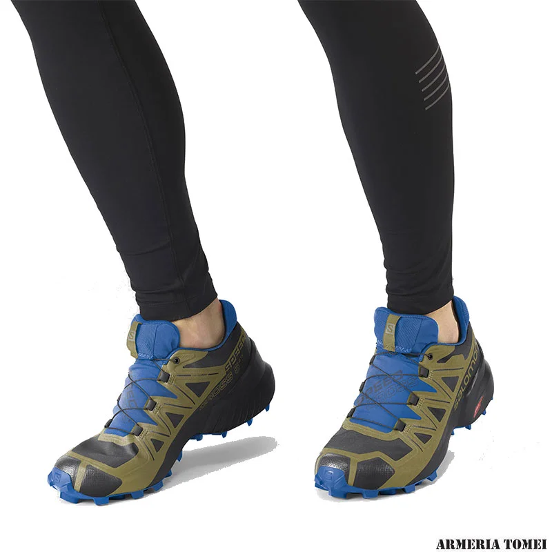 SALOMON - UOMO - SPEEDCROSS 5 GTX Black/Green Moss/Sky Diver - immagine 7
