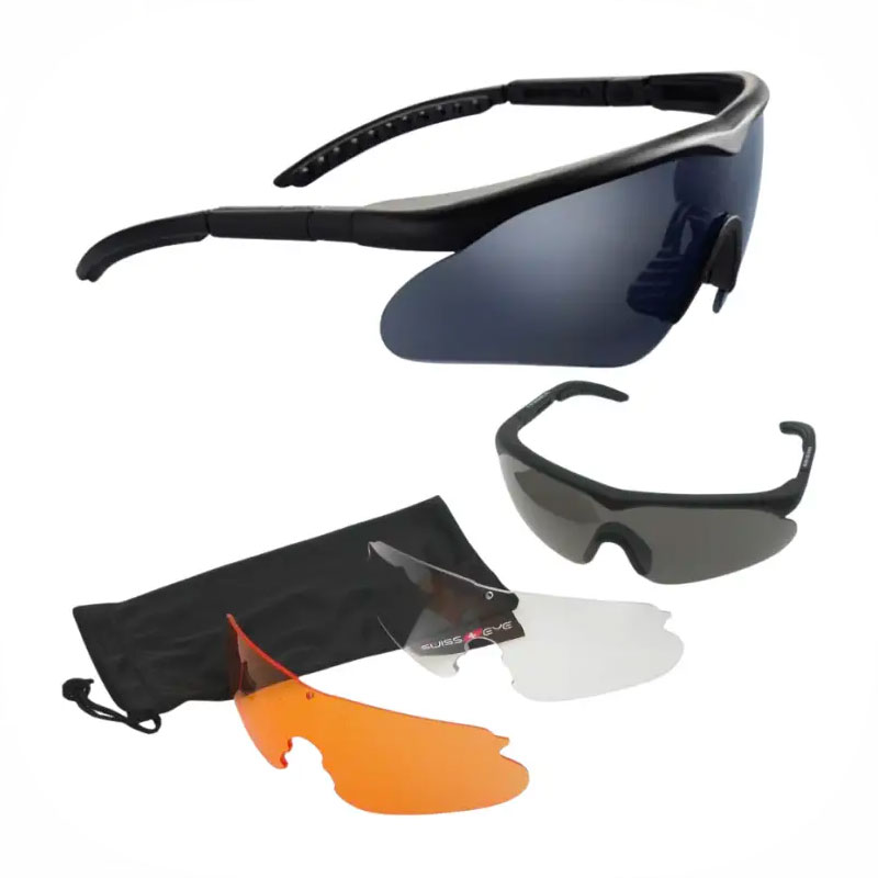 OCCHIALI - SWISS EYE - 10161 RAPTOR rubber black, lens smoke - immagine 2