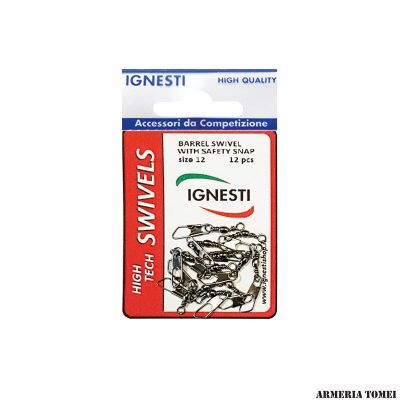 IGNESTI - GIRELLA BARREL SWIVEL SAFETY SNAP (12 PZ)