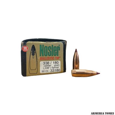 NOSLER - PALLE - 338 CALIBER 180GR BALLISTIC TIP (50PZ) -33180