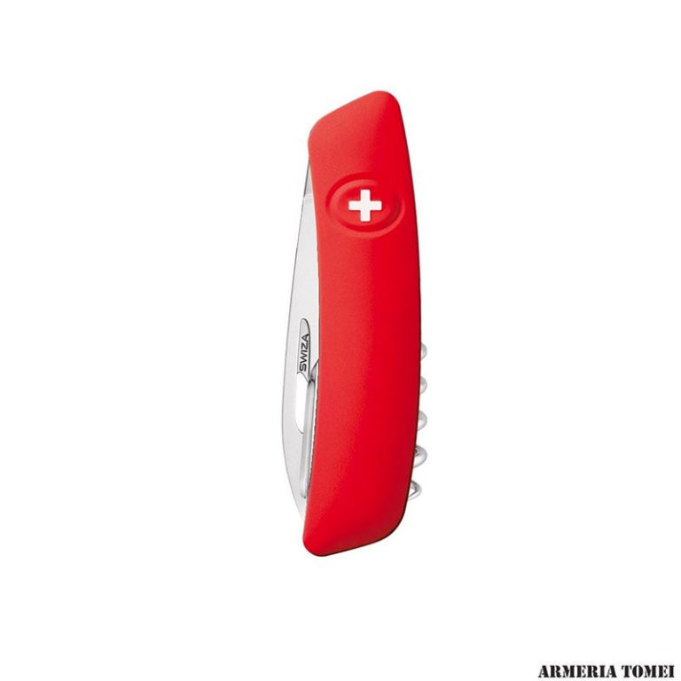 SWIZA FILIX D01 Coltello Svizzero - 6 Funzioni, Lama In Acciaio 440 Con Blocco, Impugnatura Antiscivolo Arancione - 6