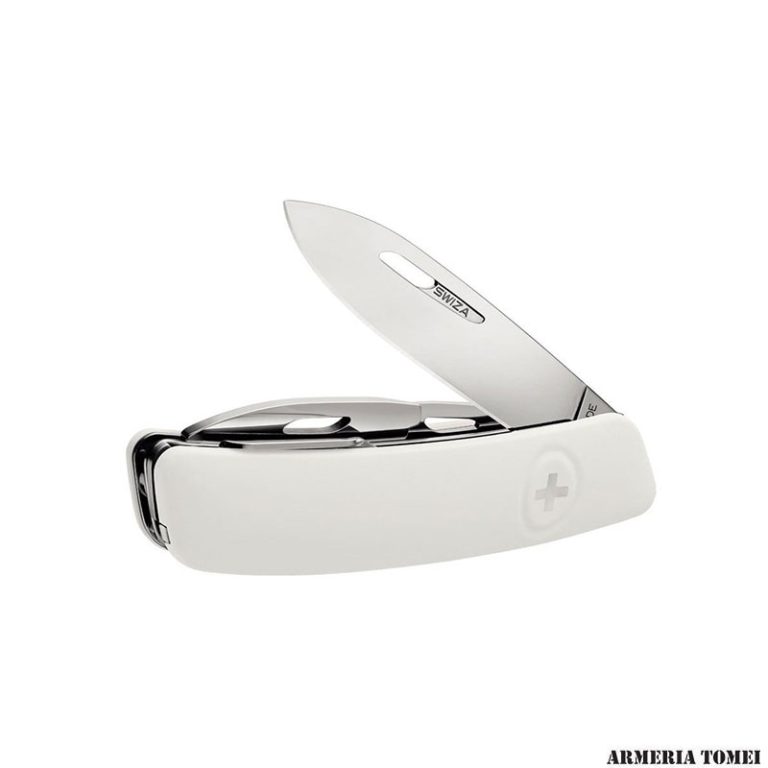 SWIZA D03 Coltello Svizzero Rosso – Lama 75mm In Acciaio PVD, Cavatappi E Blocco Lama
