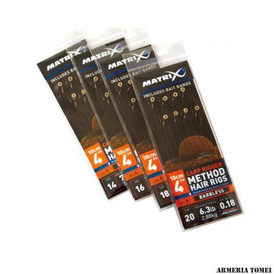 MATRIX - CARP RIGGER METHOD HAIR RIGS BARBLESS 10cm 4"(8pz)