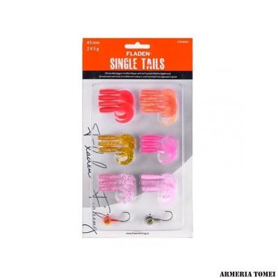 FLADEN - SINGLE TAILS 45mm 2x5g (20pz + 2 jigheads)