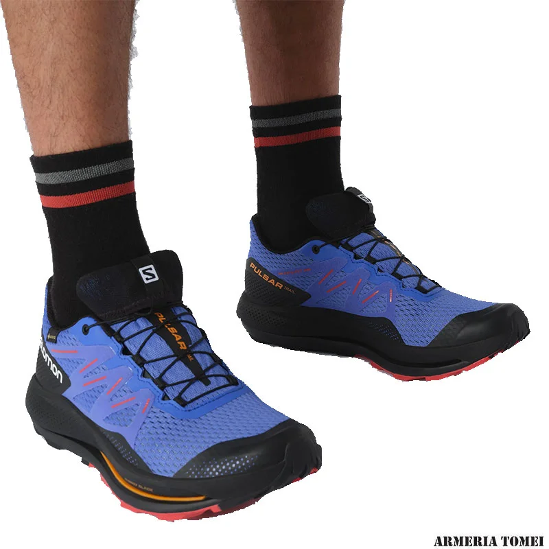 SALOMON - UOMO - PULSAR TRAIL GTX Dazzling Blue / Black / Poppy Red - immagine 4