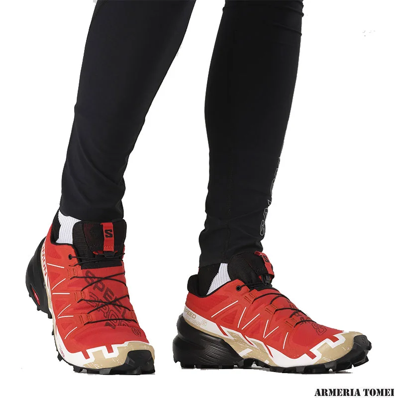 SALOMON - UOMO - SPEEDCROSS 6 Fiery Red / Black / Safari - immagine 5