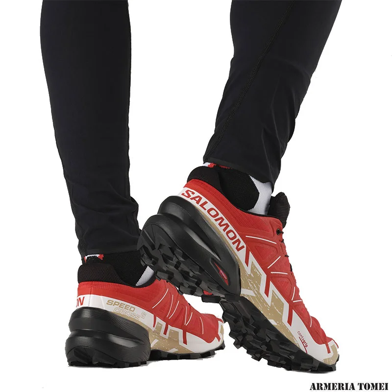 SALOMON - UOMO - SPEEDCROSS 6 Fiery Red / Black / Safari - immagine 6