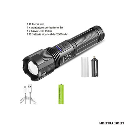 TORCIA - 1600 RICARICABILE USB 22-LUX