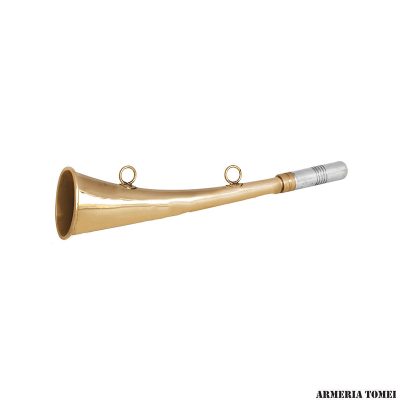 CORNO PIATTO CURVO 25CM IN OTTONE LUCIDO