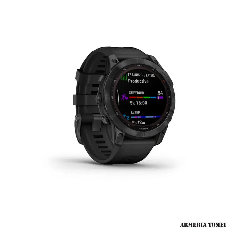 OROLOGIO - GARMIN - FĒNIX® 7 – SOLAR EDITION Slate grey con cinturino Black - immagine 3