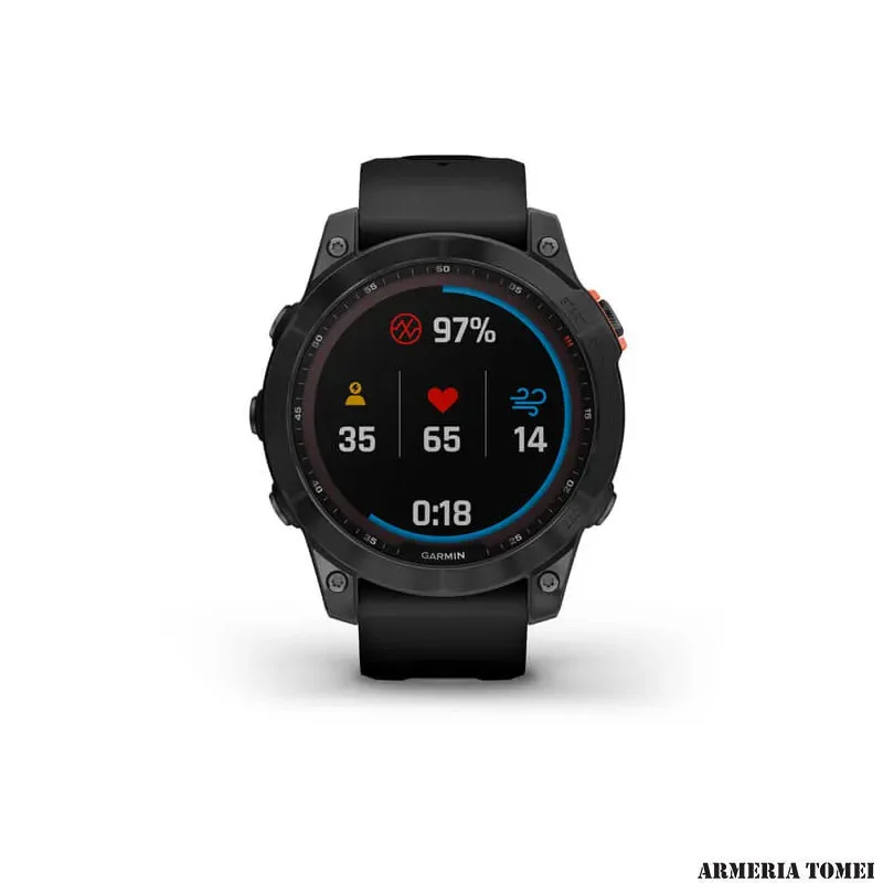 OROLOGIO - GARMIN - FĒNIX® 7 – SOLAR EDITION Slate grey con cinturino Black - immagine 6