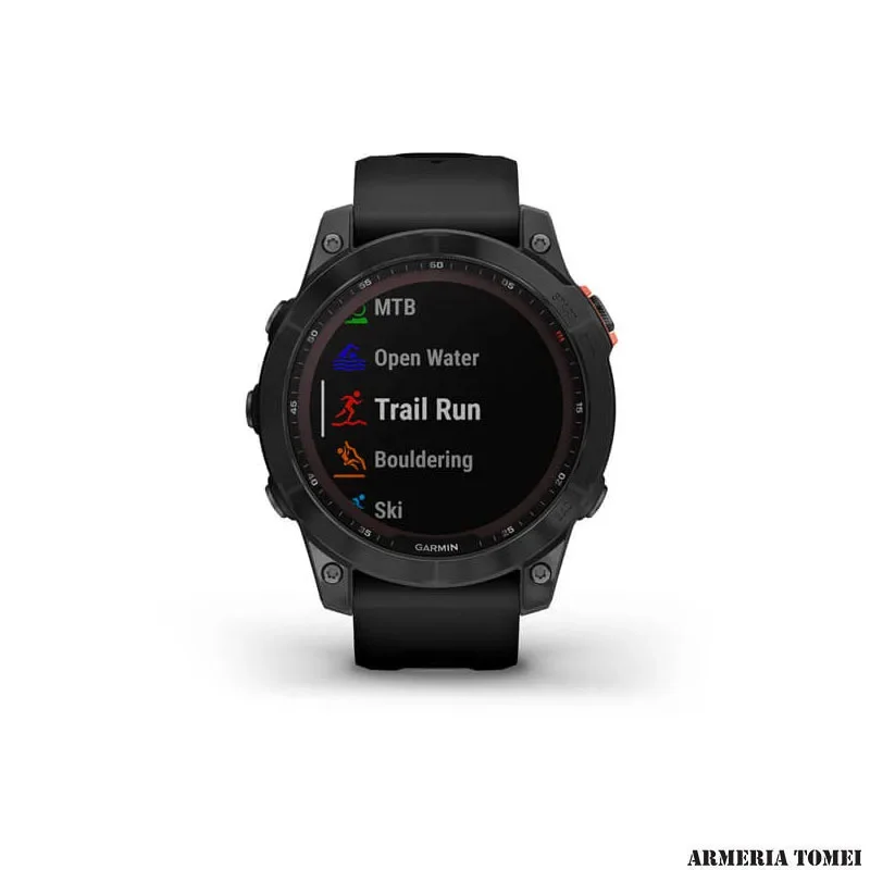 OROLOGIO - GARMIN - FĒNIX® 7 – SOLAR EDITION Slate grey con cinturino Black - immagine 7