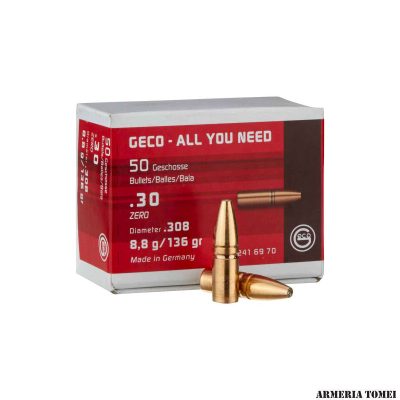 PALLE DA RICARICA - GECO - .30 ZERO (.308) 8,8g/136gr (50pz)