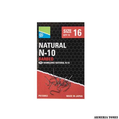 PRESTON - NATURAL N-10 BARBED SIZE 18 QTY 15