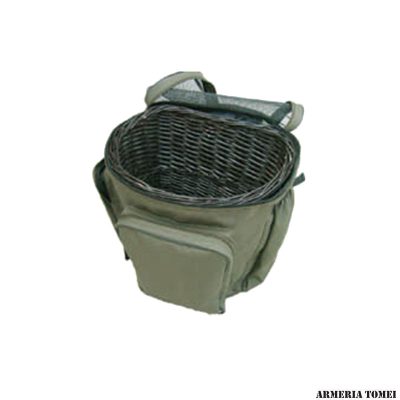 GERLA DA FUNGHI CON CESTO IN ROBUSTO VIMINI INTRECCIATO 45×45