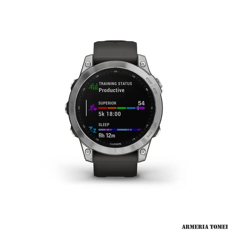 OROLOGIO - GARMIN - FENIX 7 – STANDARD EDITION Silver con cinturino Graphite