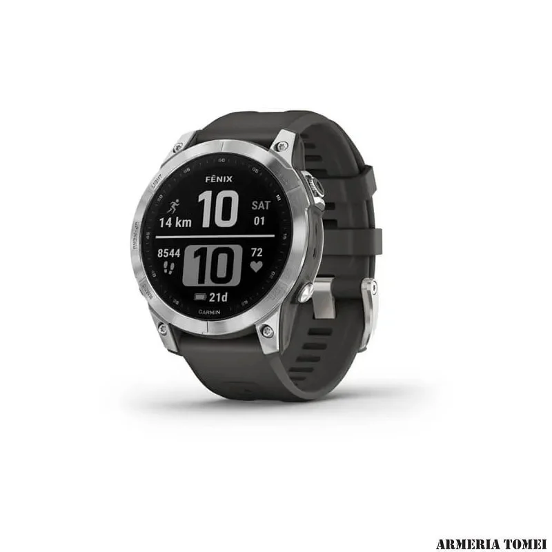 OROLOGIO - GARMIN - FENIX 7 – STANDARD EDITION Silver con cinturino Graphite - immagine 2