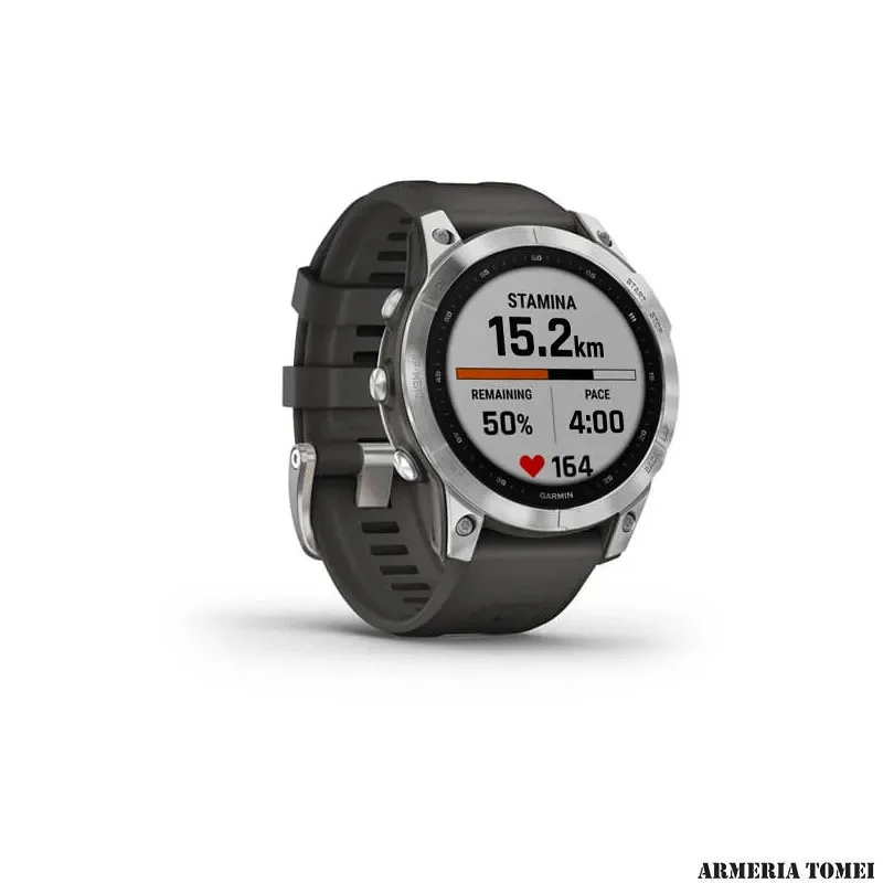 OROLOGIO - GARMIN - FENIX 7 – STANDARD EDITION Silver con cinturino Graphite - immagine 3