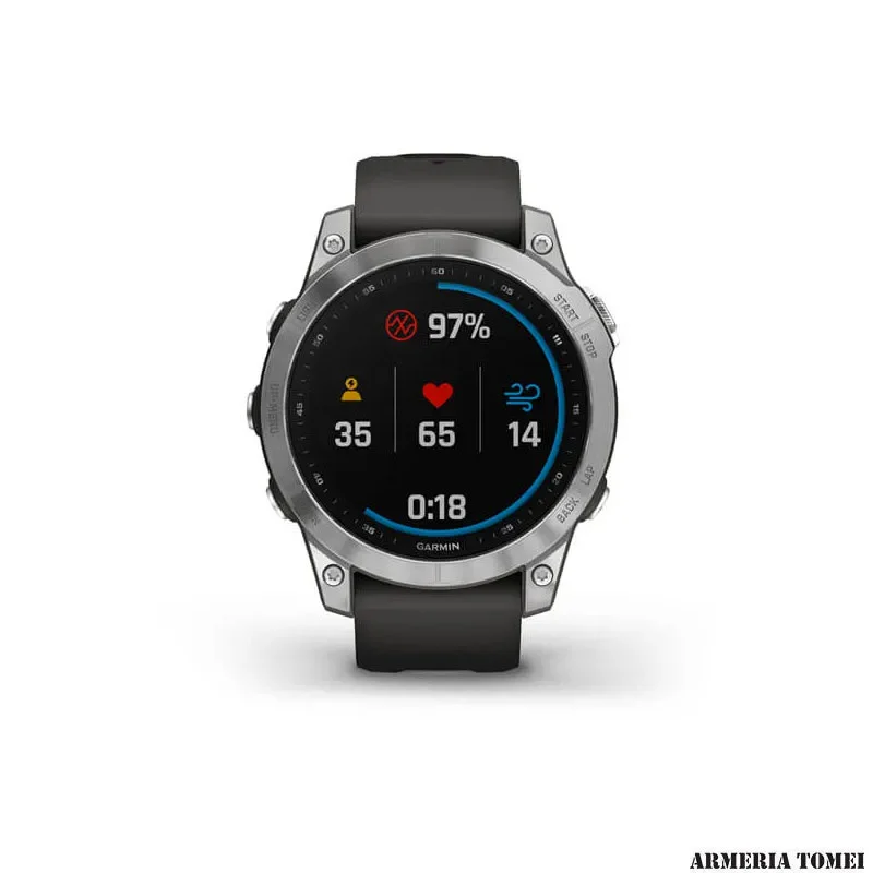 OROLOGIO - GARMIN - FENIX 7 – STANDARD EDITION Silver con cinturino Graphite - immagine 4