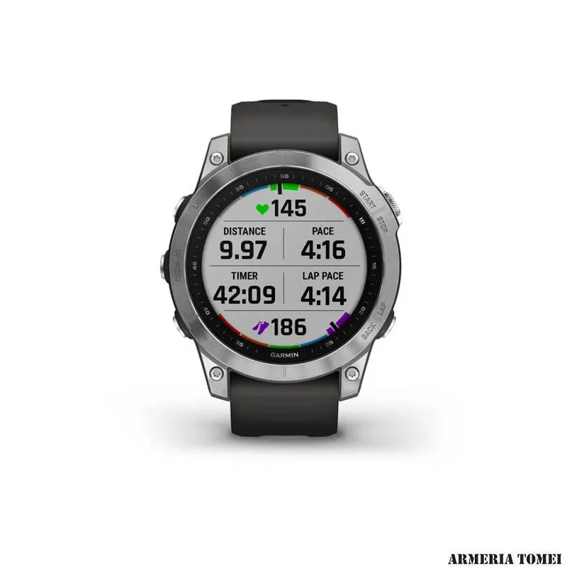 OROLOGIO - GARMIN - FENIX 7 – STANDARD EDITION Silver con cinturino Graphite - immagine 8