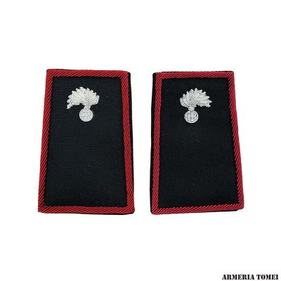 COPPIA TUBOLARI CARABINIERE SEMPLICE RICAMATI IN CANOTTIGLIA