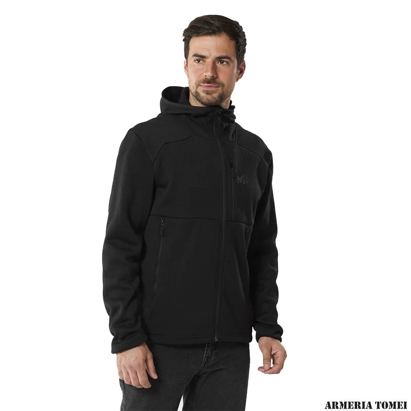 PILE UOMO - MILLET - TRIBENI HOODIE M Black-Noir - immagine 2
