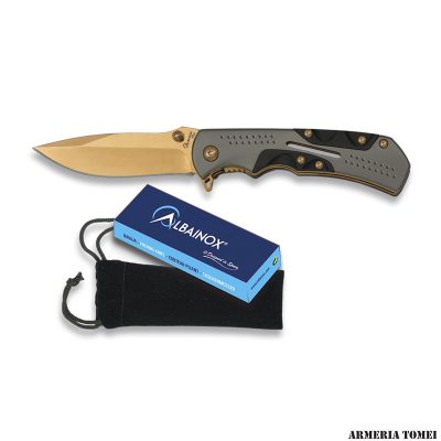 ALBAINOX - COLTELLO - MANICO ALLUMINIO CON INSERTI G10 LAMA 7,5CM