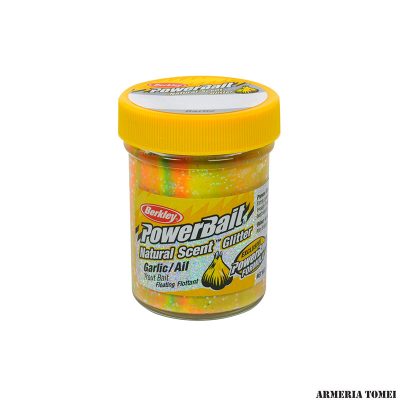 BERKLEY - POWERBAIT® GLITTER TROUT BAIT EXTRA SCENT GARLIC/AIL 1.75oz 50g Rainbow