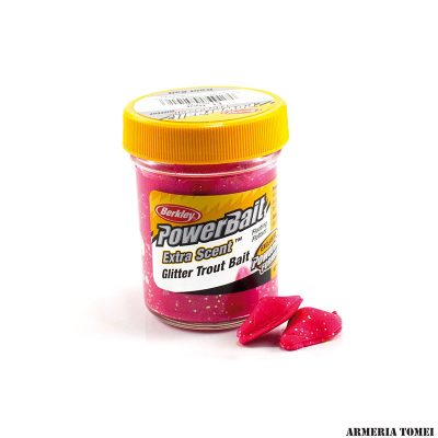 BERKLEY - POWERBAIT® GLITTER TROUT BAIT EXTRA SCENT 1.75oz 50g Fl. Red