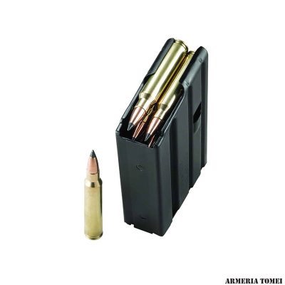 CARICATORE - DURAMAG Caricatore SS AR15 .223R./5.56, Acciaio Inox, 10 colpi, T360 Nero, Elevatore Arancione, Molla Everflex