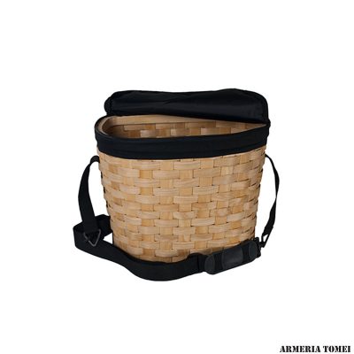 GERLA PER FUNGHI IN LEGNO INTRECCIATO 37×22,5×28,5