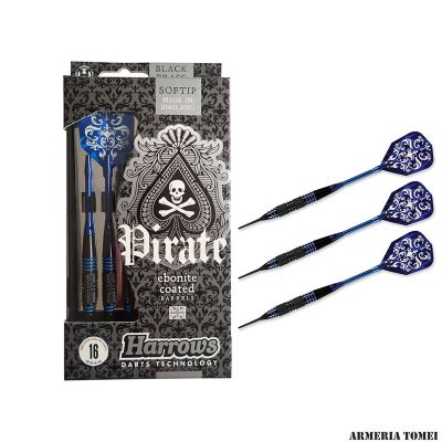 HARROWS - PIRATE SOFTIP 16G EBONITE COATED BARRELS (3PZ)
