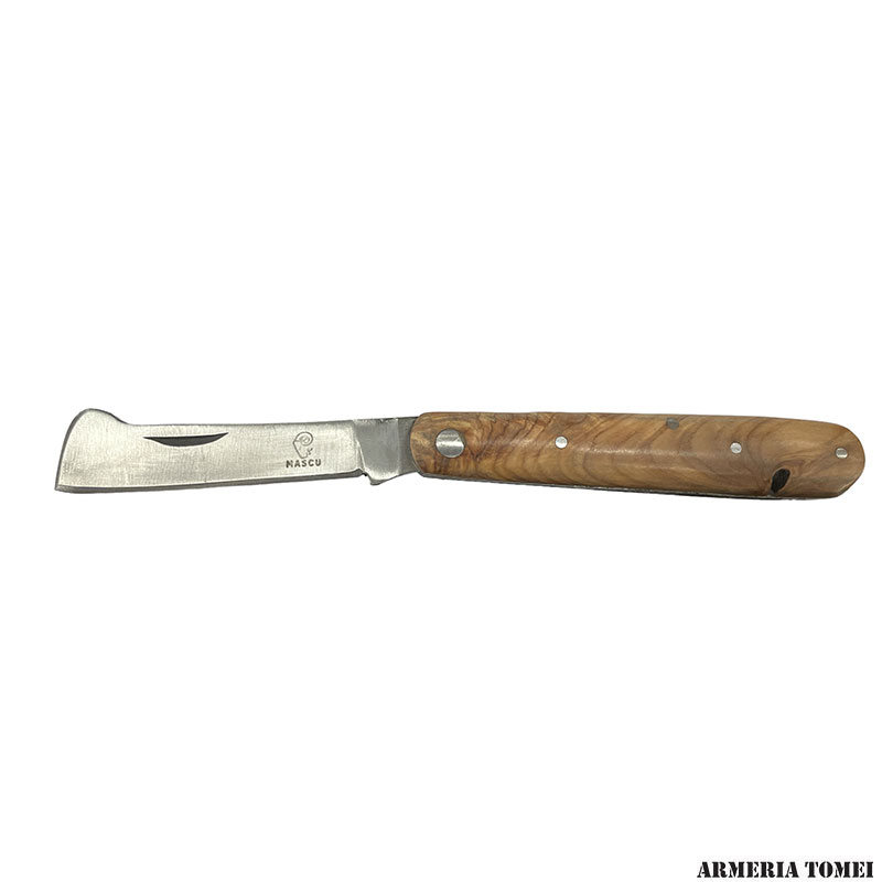 MASCU – COLTELLO DA INNESTO MANICO ULIVO LAMA 6,5CM