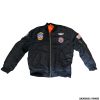 BIMBO/A - MIL-TEC - GIACCA DA VOLO MA1® KIDS M.ABZ. NERO